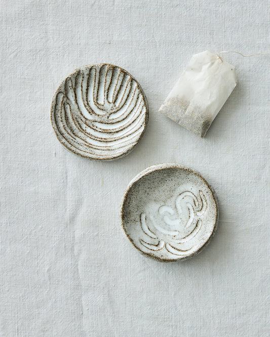 Tebrev tallerkener sæt